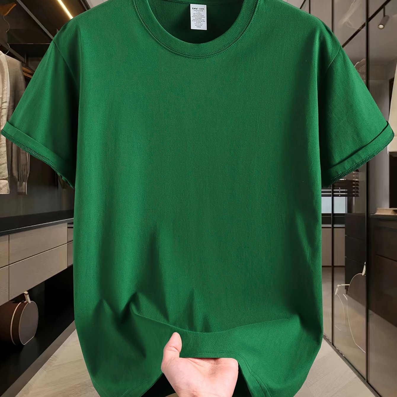 Yozgi ochiq havoda faoliyatlar uchun erkaklar uchun 100% paxtadan tayyorlangan tekis futbolka.