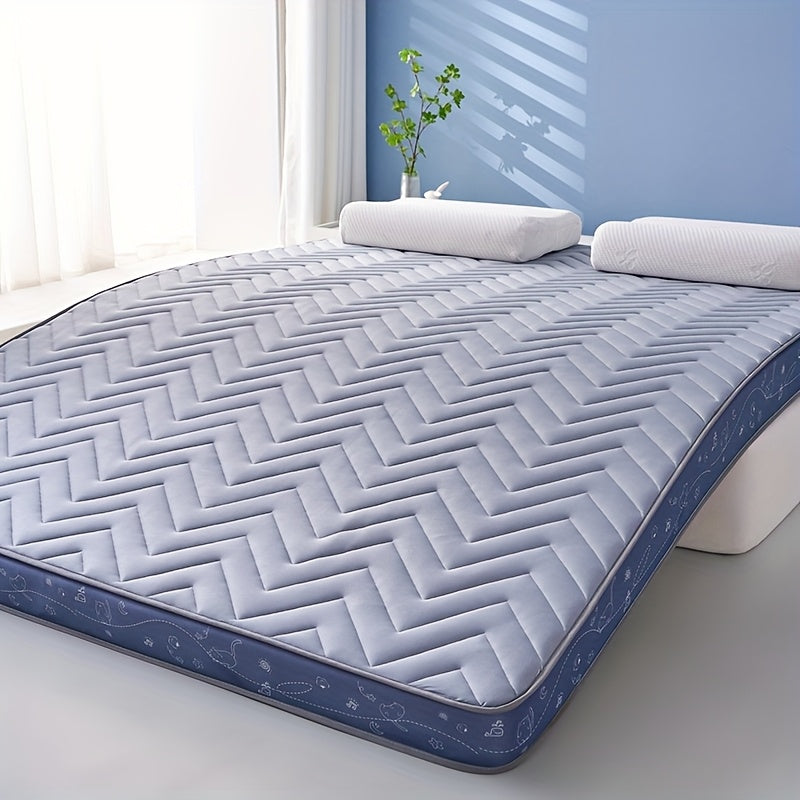 Orthopedic Latex Memory Foam Mattress Topper with Quilted Design Breathable Pressure Relief