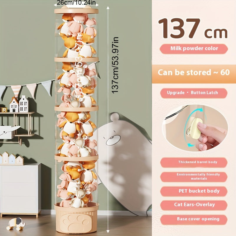 Qizil va plush o'yinchoqlar uchun ko'p funksiyali shaffof tashkilotchisi, suv o'tkazmaydigan dumaloq dizayni va qopqog'i bilan. Rojdestvo va Yangi yil uchun sovg'a berish uchun ideal, plastik materialdan tayyorlangan.