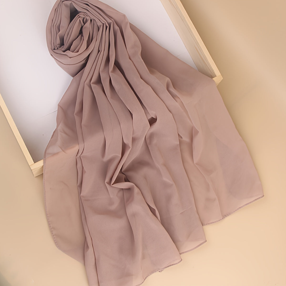 Ayollar uchun marvaridli hashamatli toʻliq rangli chiffon hijab turban sharf