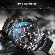 Men's Black Leather Business Watch with Minimalist Design