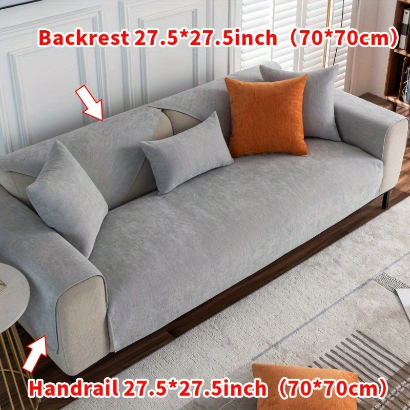 Chenille Sofa Cover for 1-4 Seater All-Season Pet-Friendly Non-Slip Machine Washable