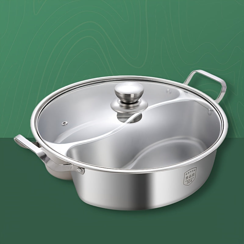 Large Capacity Stainless Steel Hot Pot and Soup Cooker for Induction Cooking
