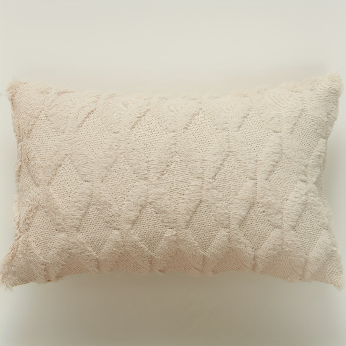 Yumshoq Diamond Quilted Throw Pillow Cover Birxil Rangi Zipper Yopilishi