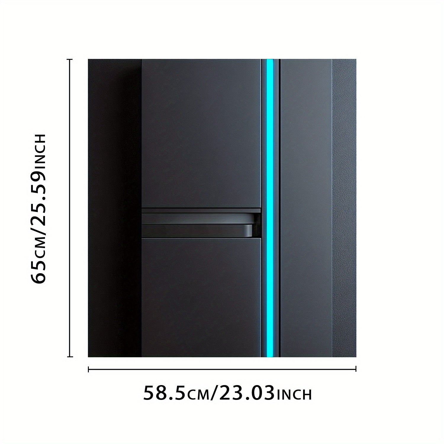 Cubierta de imán para lavavajillas negro, panel metálico resistente al agua y al calor, decal 58.5x65 cm