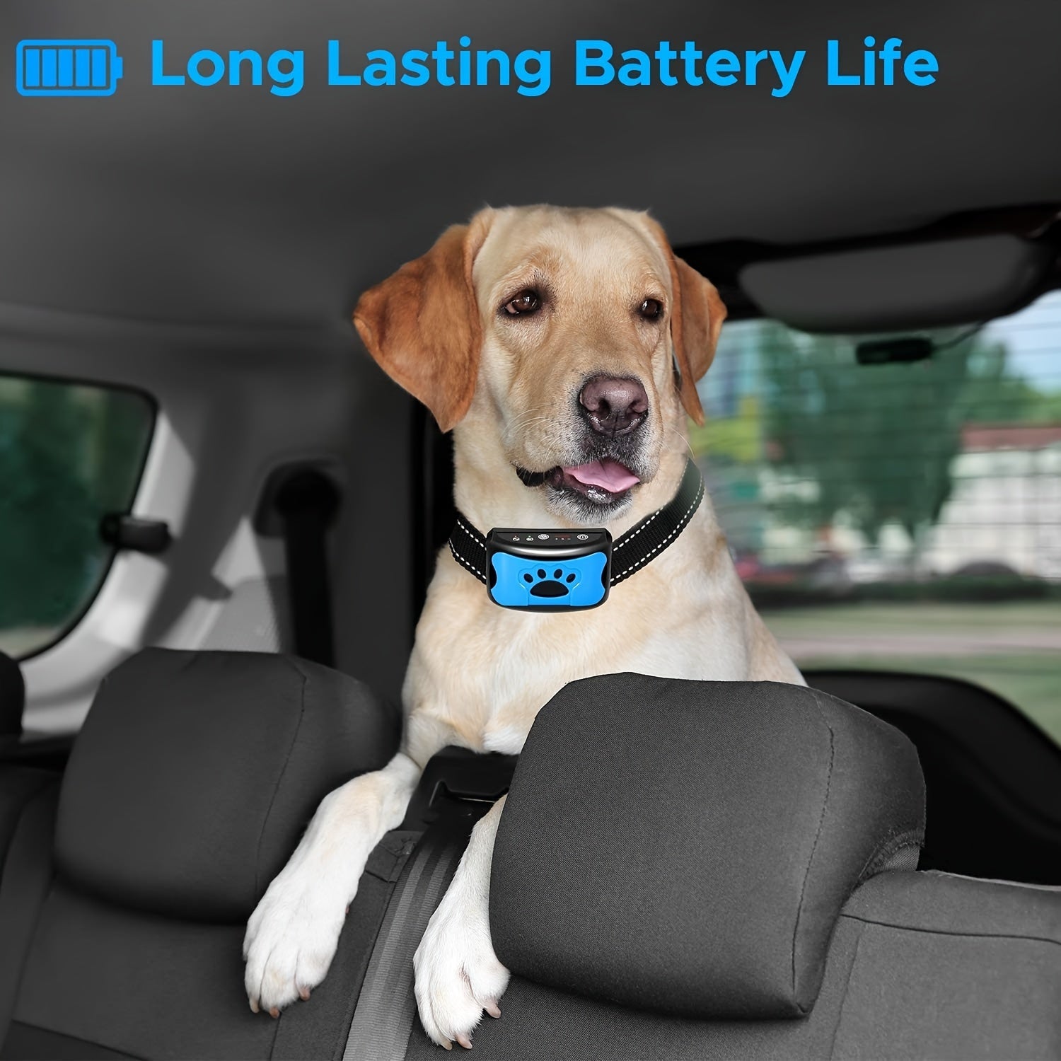 Rechargeable Dog Bark Collar with Vibration Training Mode and Adjustable Sensitivity
