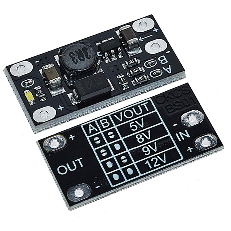 Módulo convertidor boost DC-DC de 3.7V a 12V, fuente de alimentación ajustable para electrónica DIY