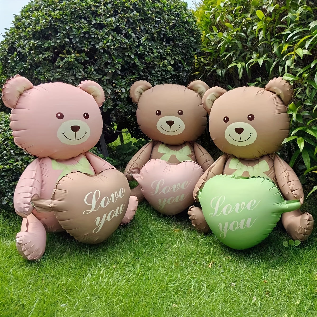 42-Inch Heart-Shaped Teddy Balloon for Valentine's Day Weddings Bridal Shower