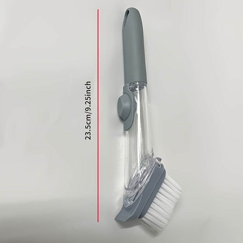 Easy Refill Dishwashing Brush with Extendable Handle Gray Kitchen Cleaning Tool