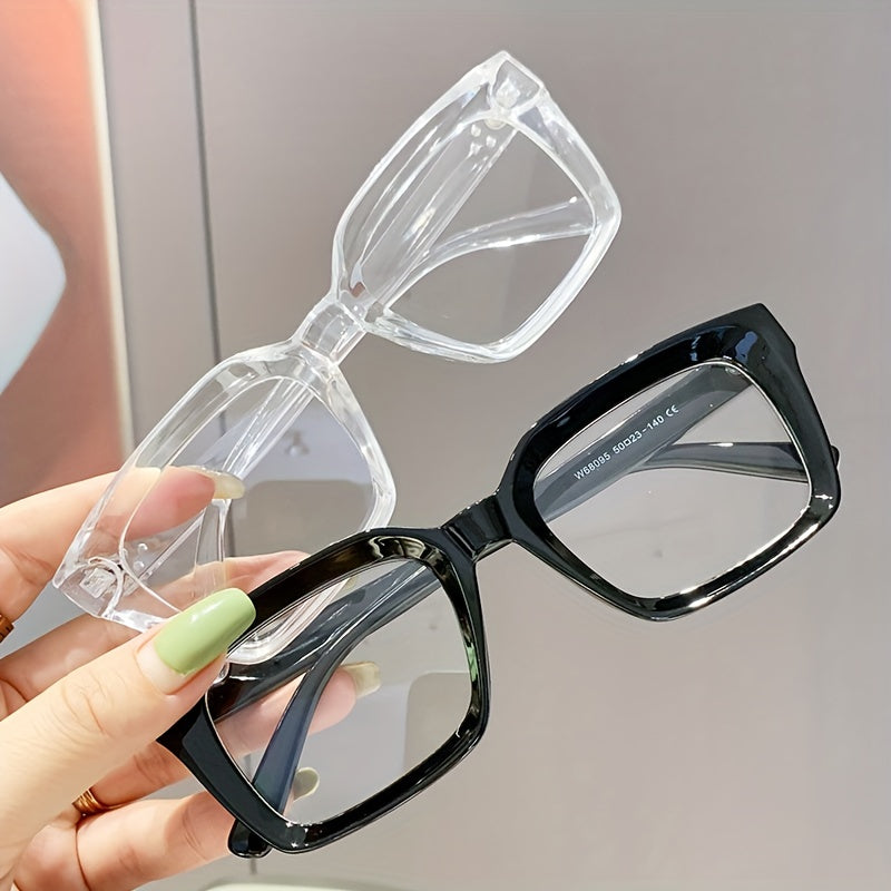 Square Optical Frame Glasses for Women Clear Lens Computer Spectacles