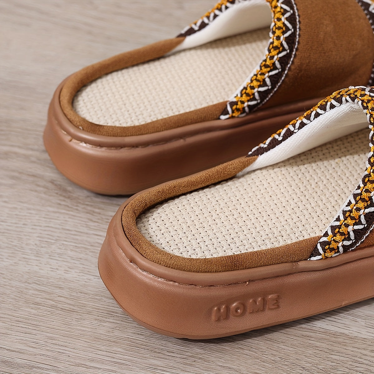 Plus-Size Women's Plush-Lined Winter Open-Toe Slippers Indoor Footwear