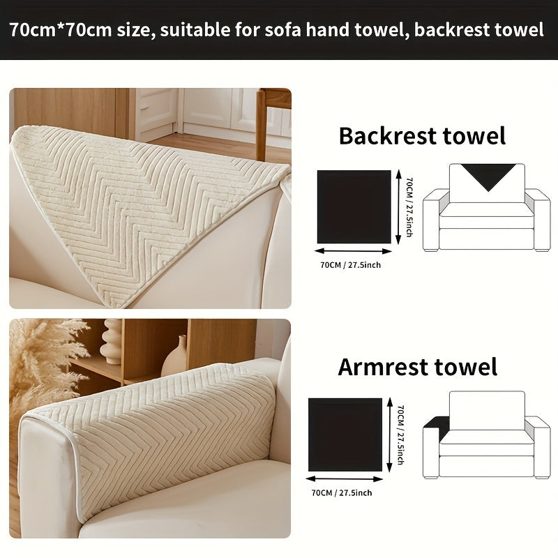 Zamonaviy plush divan qopqog'i, sirpanishga qarshi, itlarga mos, dog'larga chidamli polyester