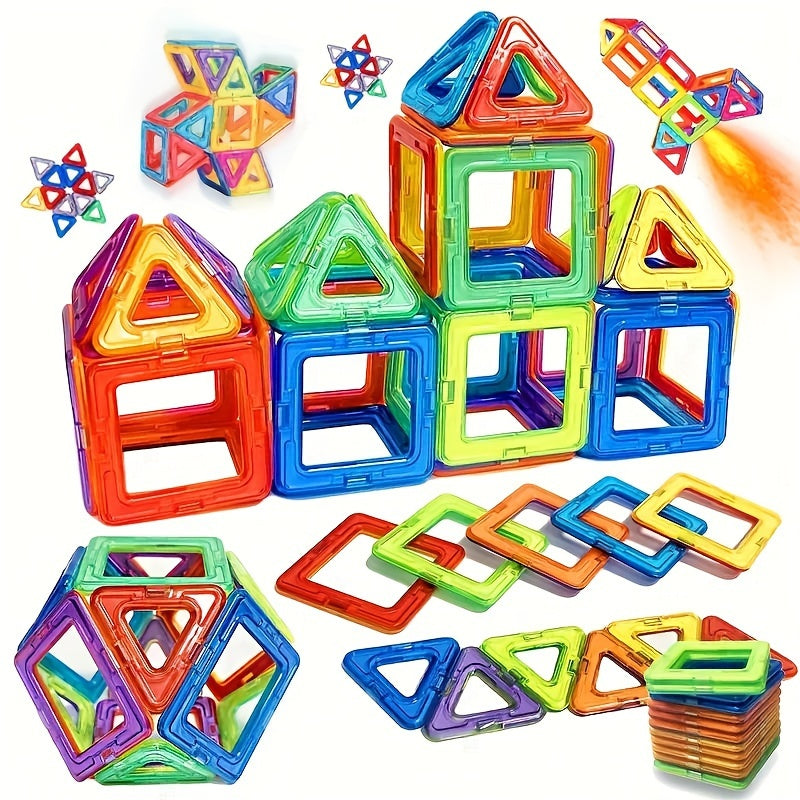 Large Magnetic Building Block Set 58 or 119 Pieces Educational Creative Toys for Kids