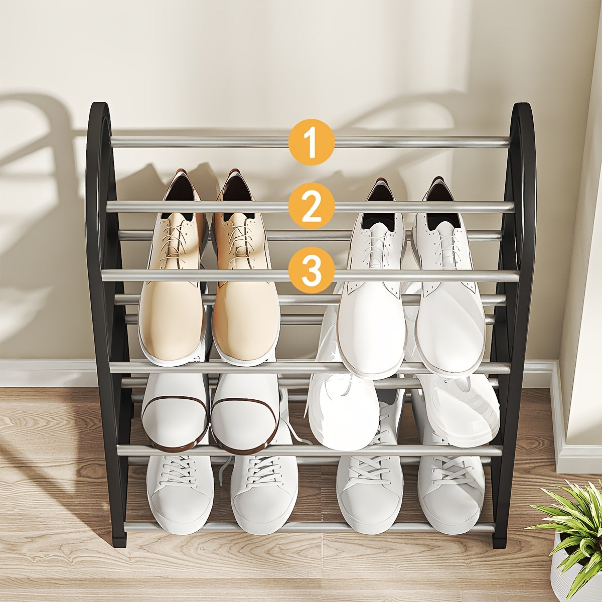 Durable Multi-Layer Shoe Rack Dust-Free Spacious Organizer for Home Dormitory