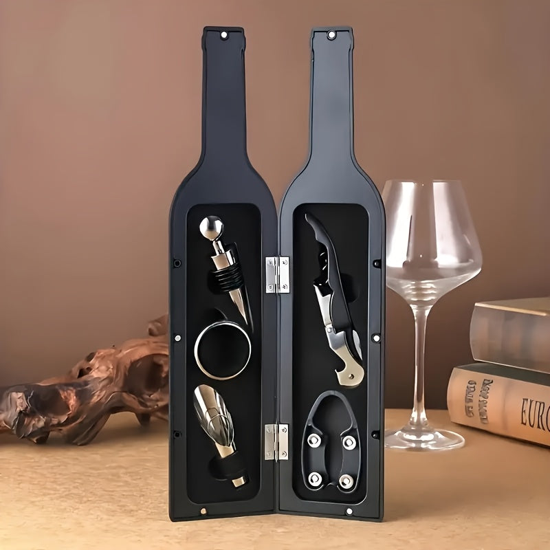 Portable Wine Opener Set Metal and Plastic No Electricity Gift for Holidays