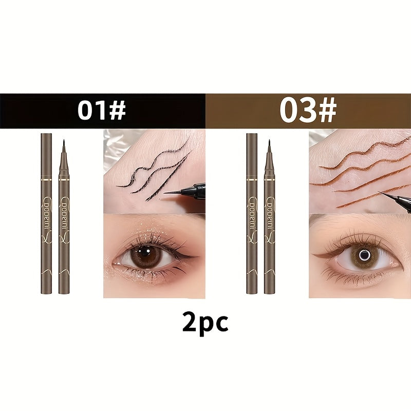 Women's Waterproof Liquid Eyeliner Pen Long-lasting Black Thin Tip