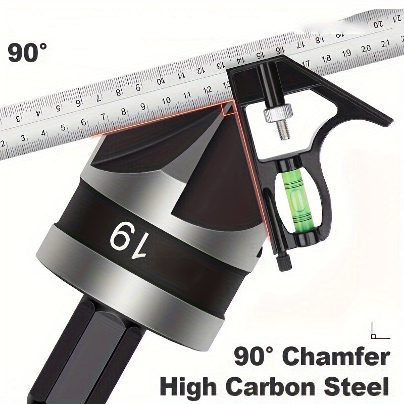 3Pcs Countersink Drill Bits Set, 90° Chamfer For Wood Plastic Aluminum