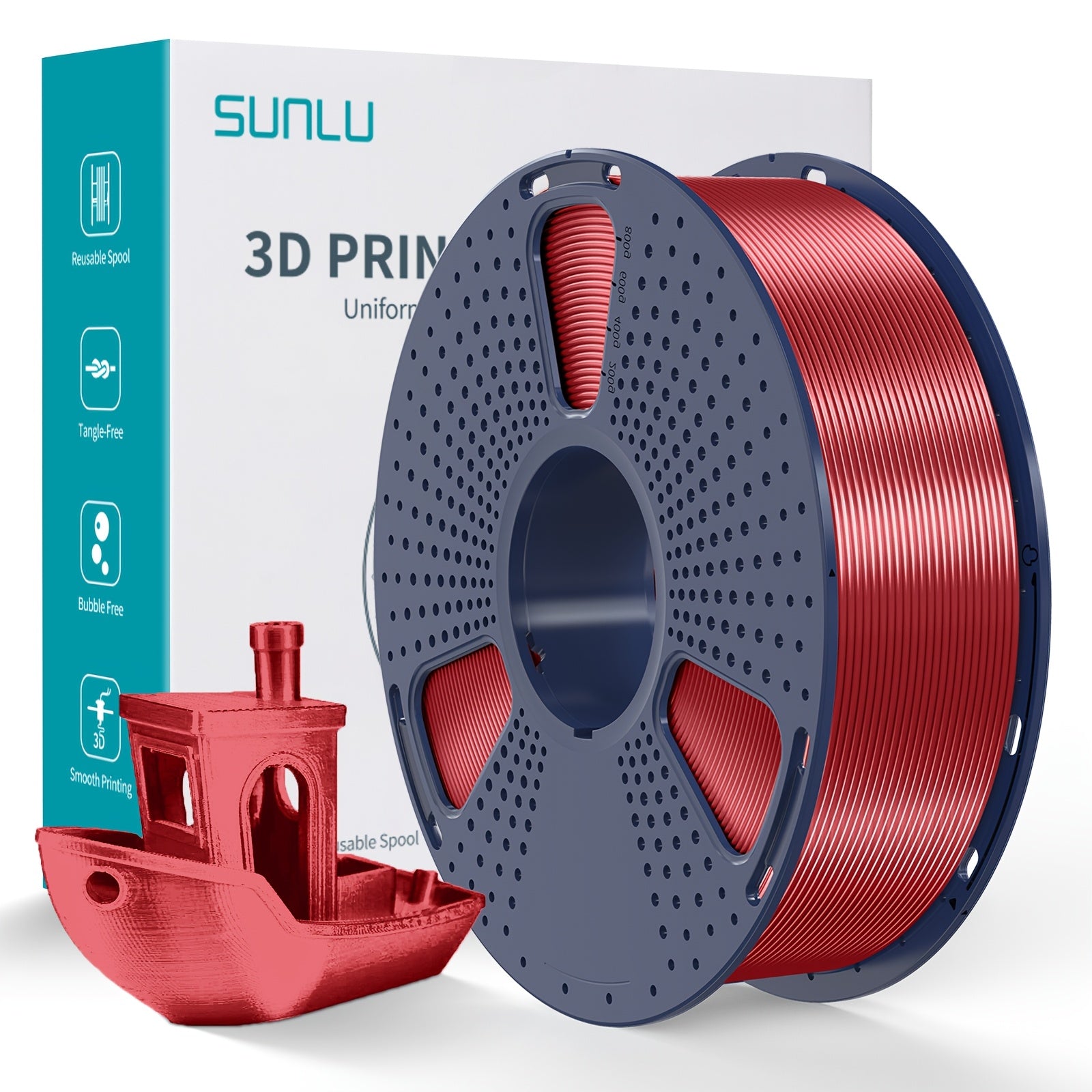 1kg Shiny PLA 3D Printer Filament 1.75mm Light Golden Silk Surface