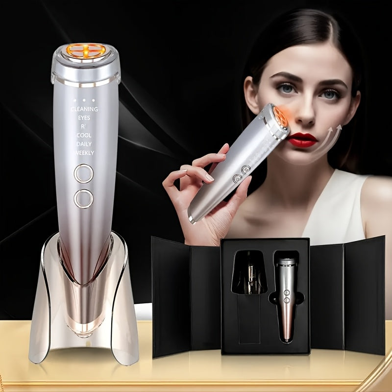 6-in-1 Hot Cold Facial Device and Massager Rechargeable Home Beauty Instrument