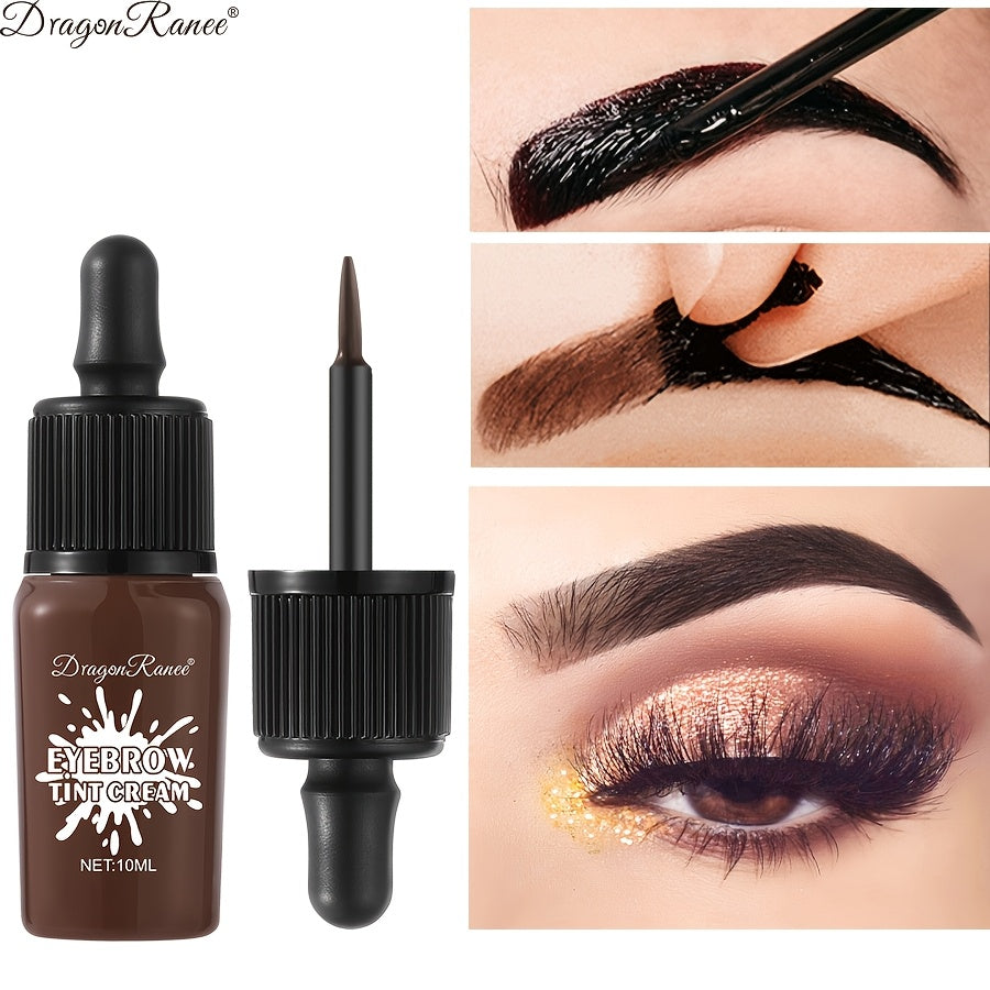 Waterproof Eyebrow Tint Gel for All Skin Types Long-Lasting Smudge-Proof in Black Brown Coffee 4ml