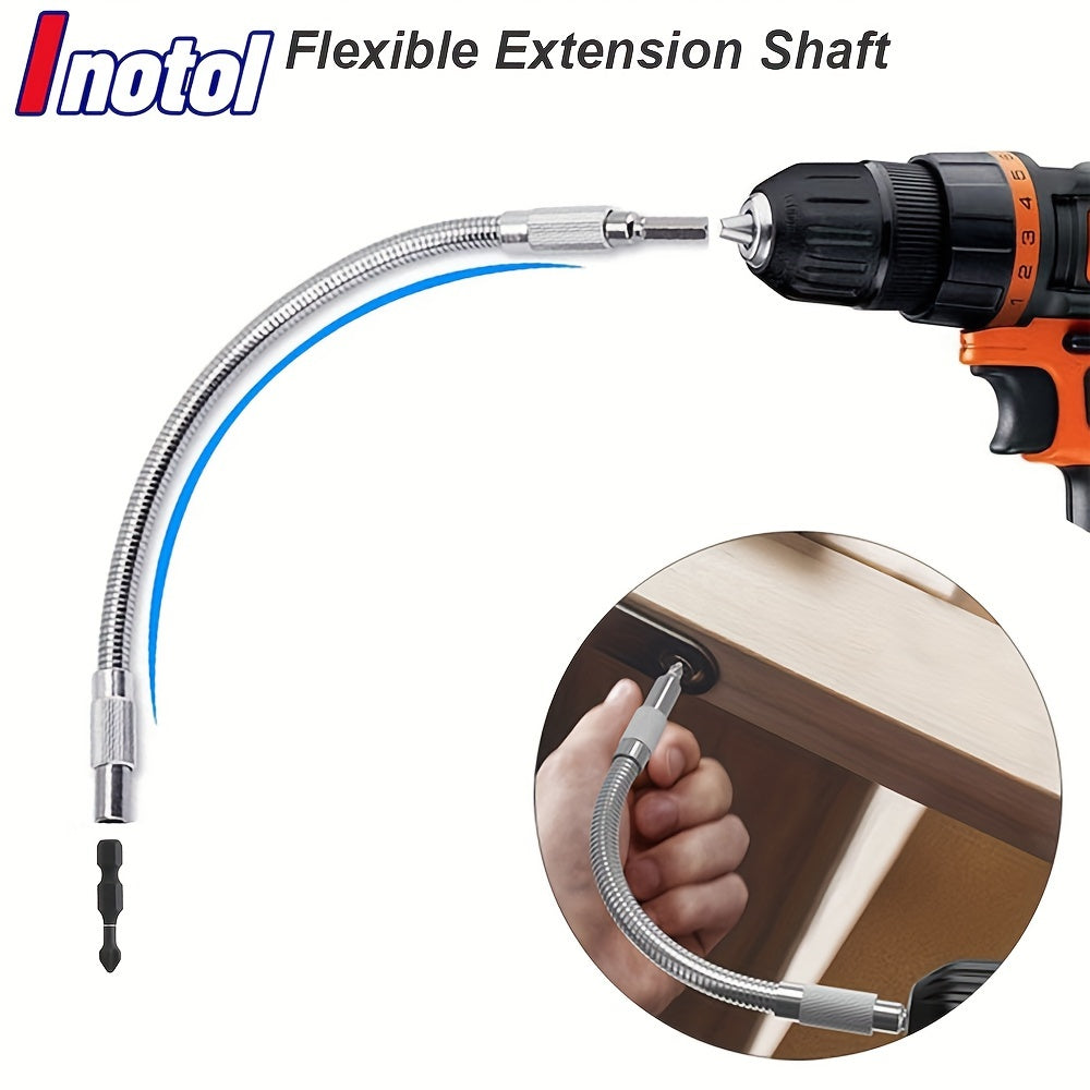 Гибкий металлический удлинитель для сверла с магнитным шестигранным хвостовиком для электрической отвертки