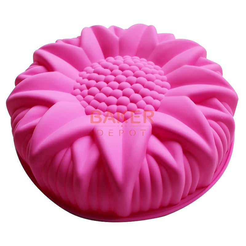 10 Inch Large Flower Silicone Mold for Sunflower Cake Baking Tool Heat Resistant