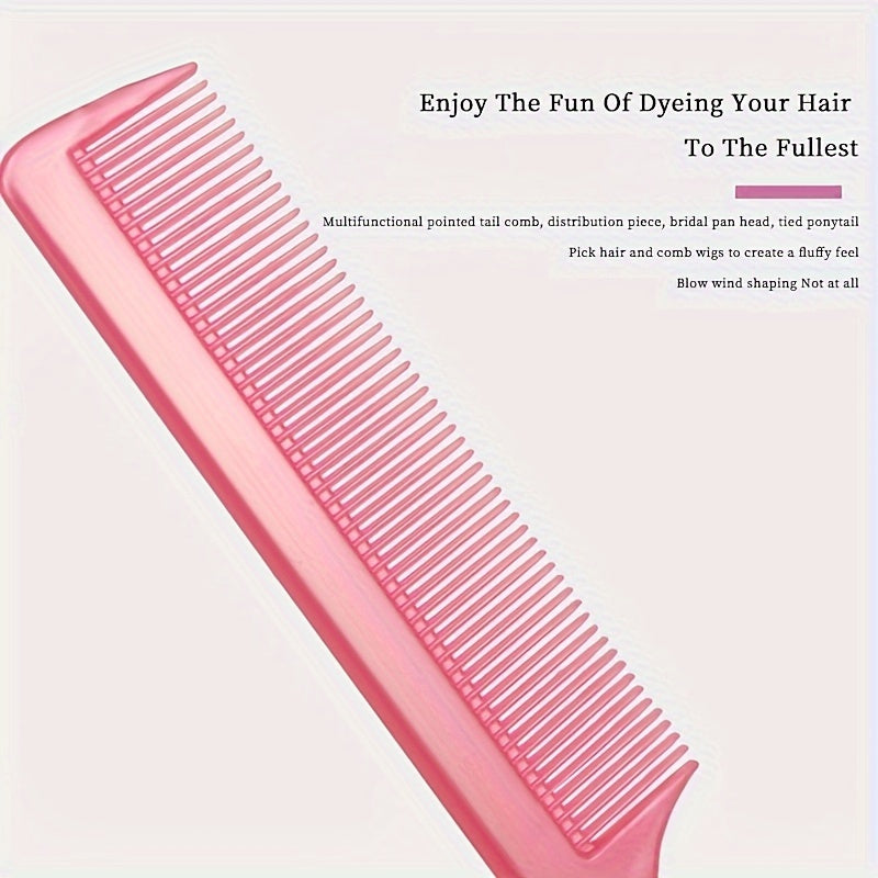 Peine de cola de ratón de acero inoxidable para hombres y mujeres, peine de dientes finos, herramienta de detallado