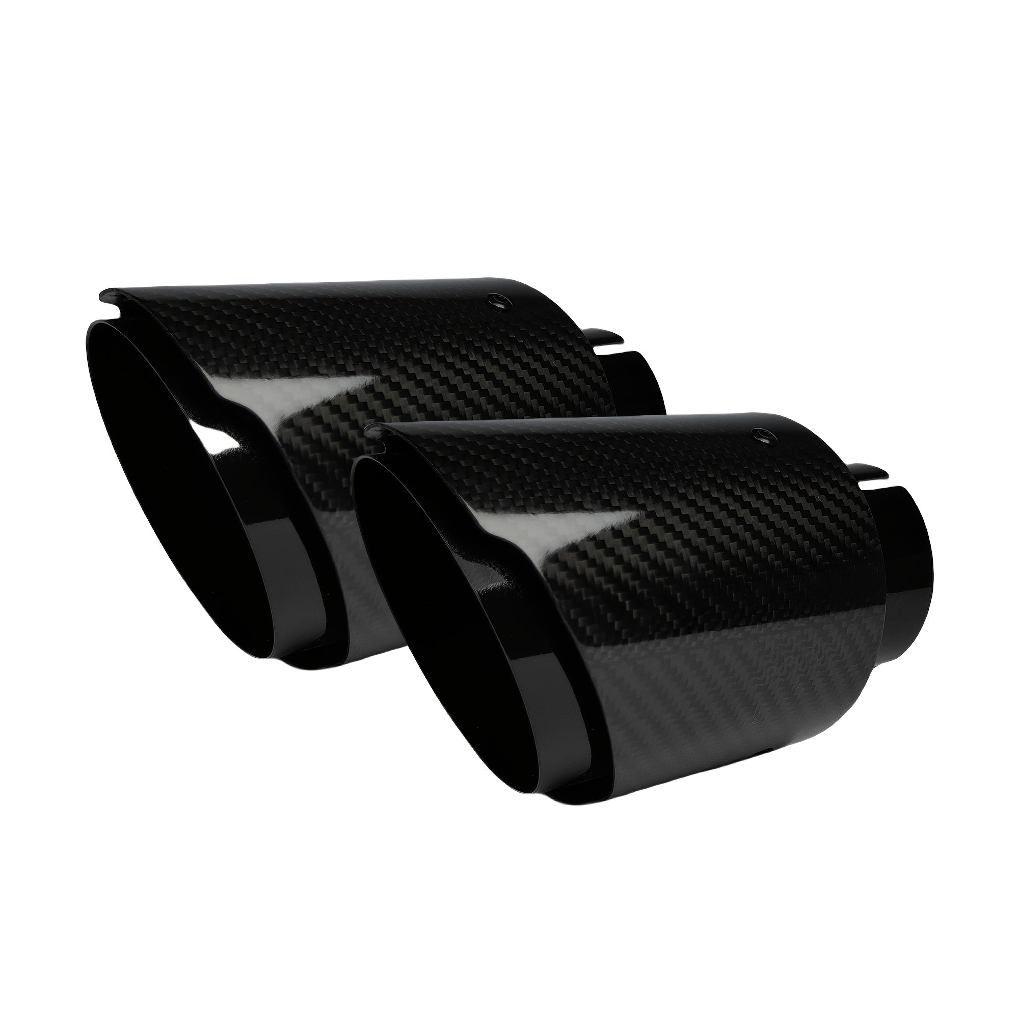 Carbon Fiber Pattern Car Exhaust Pipe Glossy Tail Tip Replacement