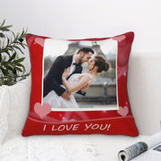Personalized Fleece Plush Pillow for Anniversary and Valentine's Day with Custom Photo