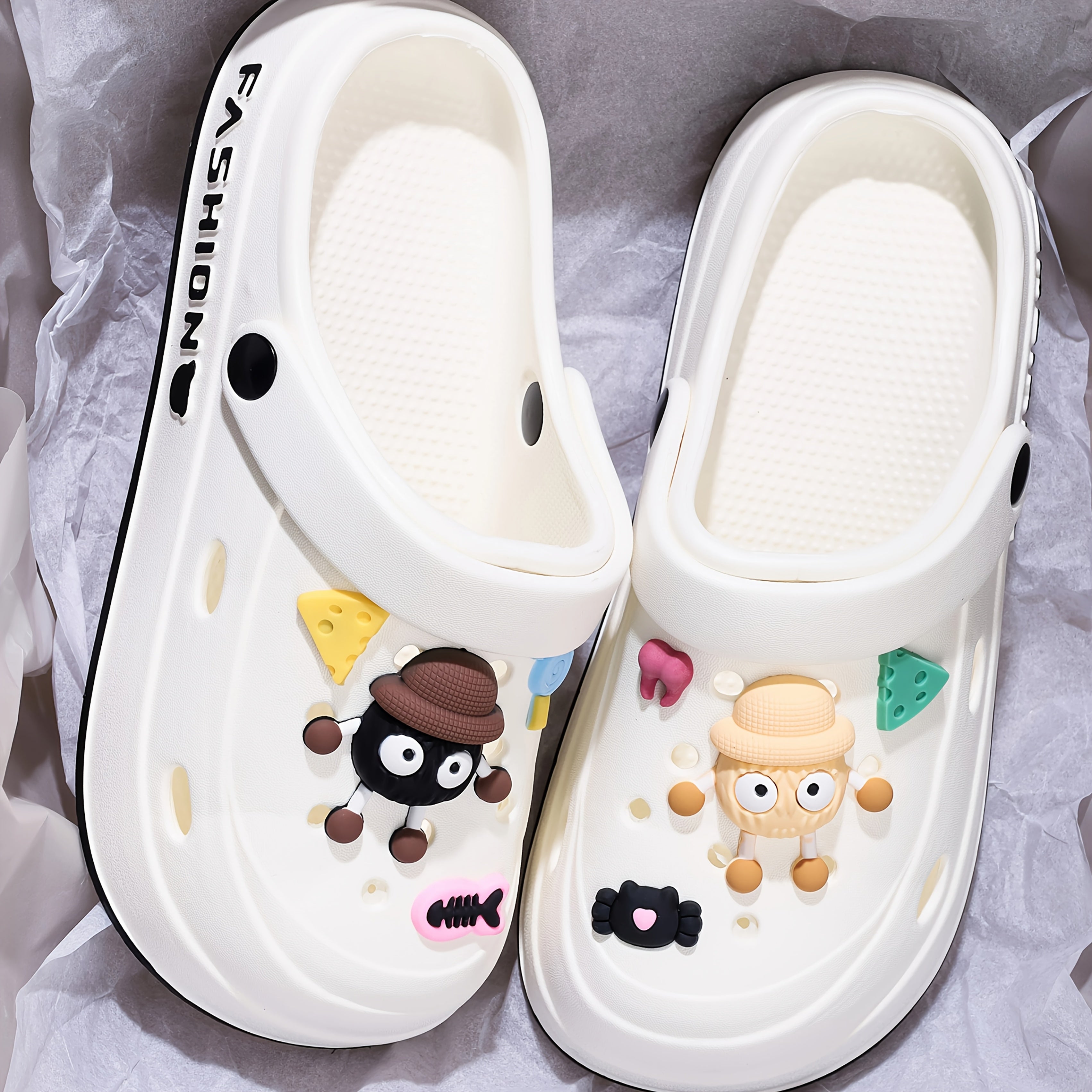 Zapatos de mujer sin cordones de EVA para verano, de color sólido, cómodos y casuales