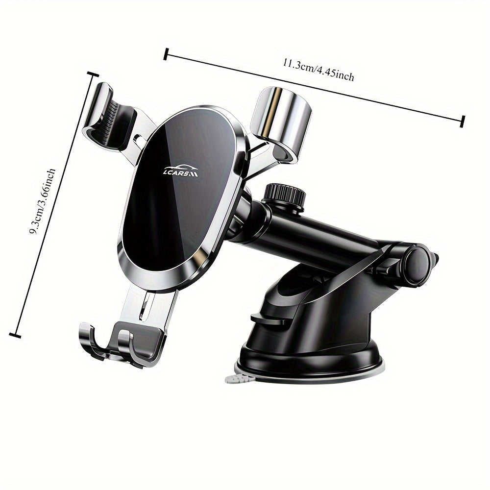 Universal Car Phone Mount Gravity Anti-Shake Suction Cup Holder Adjustable Dashboard Stand