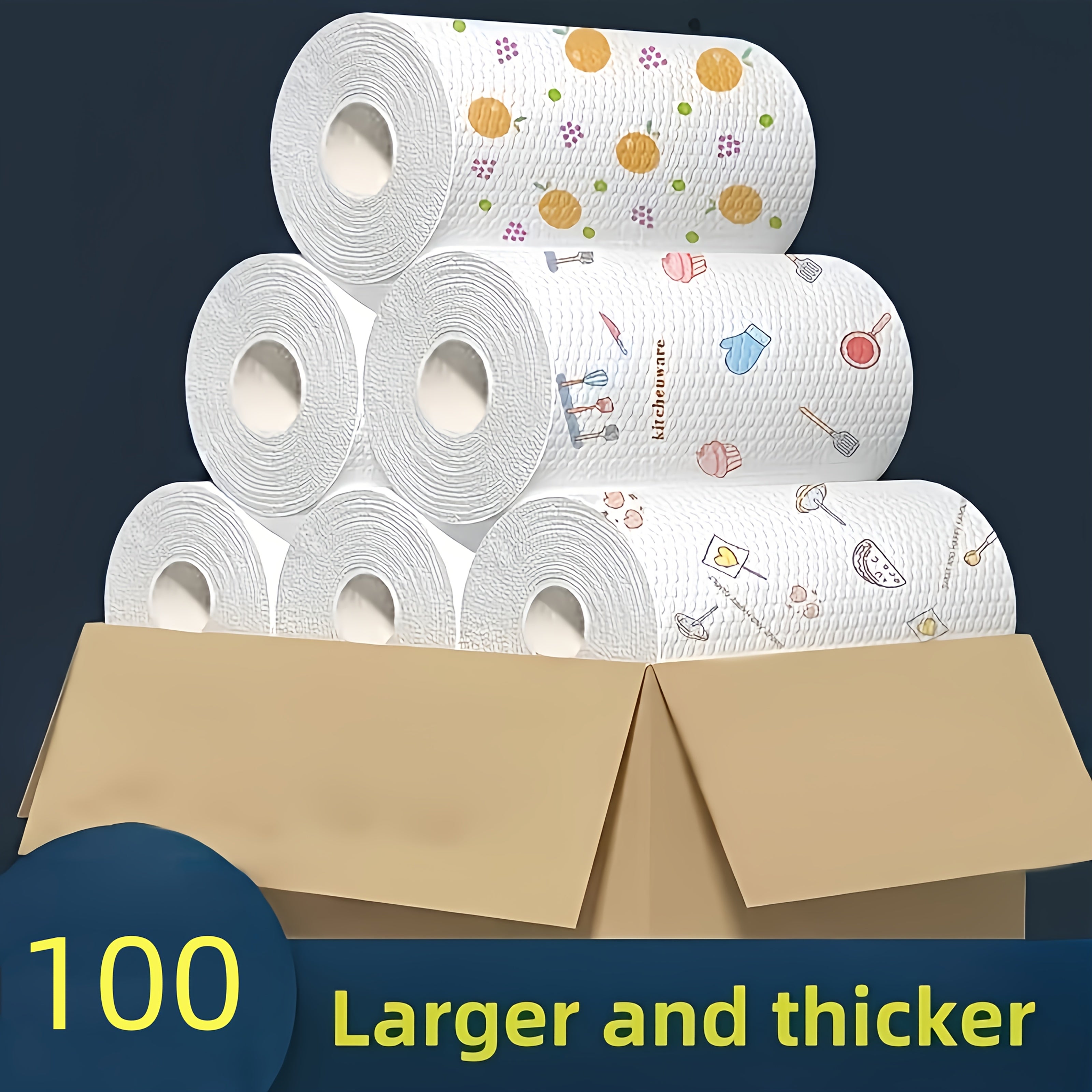 100 Pack Multi-Purpose Kitchen Towels Reusable Absorbent Dishcloths for Cleaning