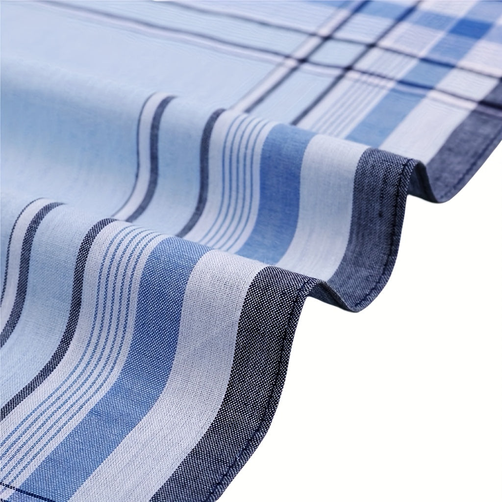 Set of 3 Soft Cotton Elderly Men's and Women's Handkerchiefs for Sweat Wiping