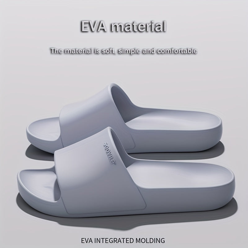 EVA Slaydlar - Ichki/tashqi foydalanish uchun sirpanmaydigan, qulay ochiq barmoq sandallari, hammom va norasmiy kiyimlar uchun ideal.