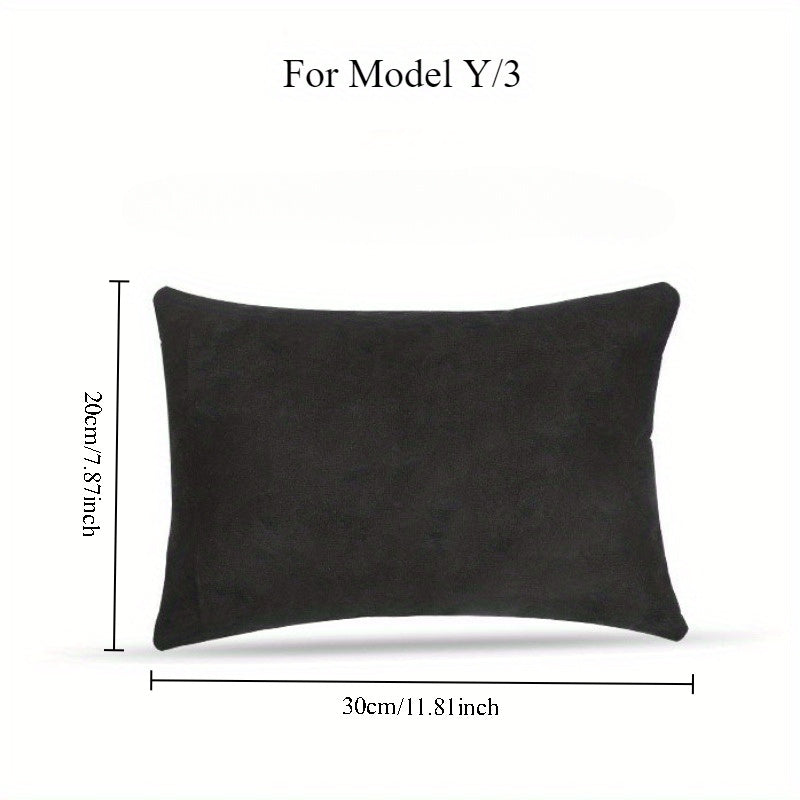 2pcs Car Headrest Neck Pillow Cushions for Tesla Model Y/3 Biological Fleece