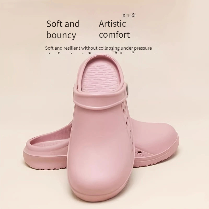 Women's EVA Non-Slip Surgical Work Shoes with Air Holes and Open Toe