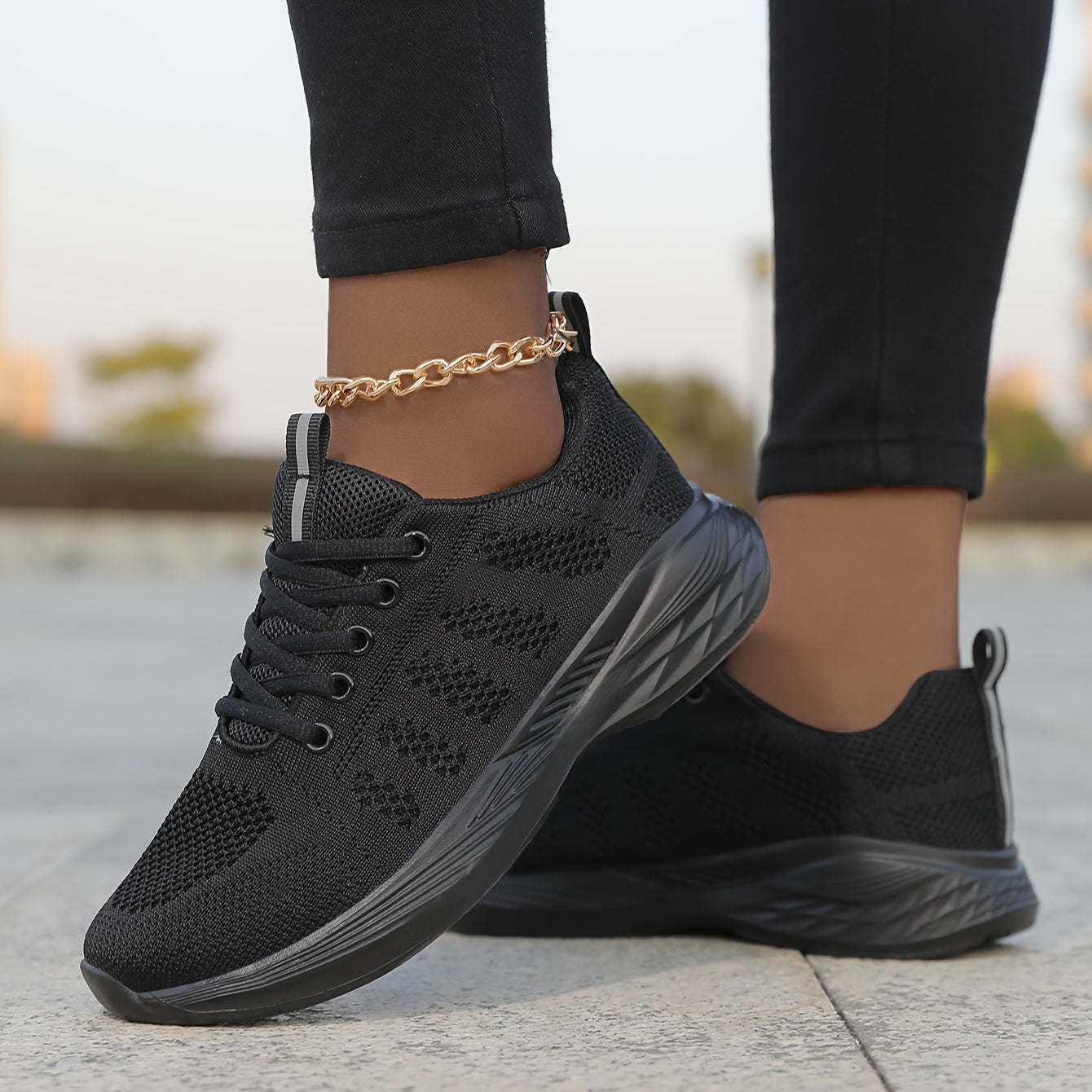 Women's Breathable Running Shoes All-Season Beige Lace-Up Sneakers