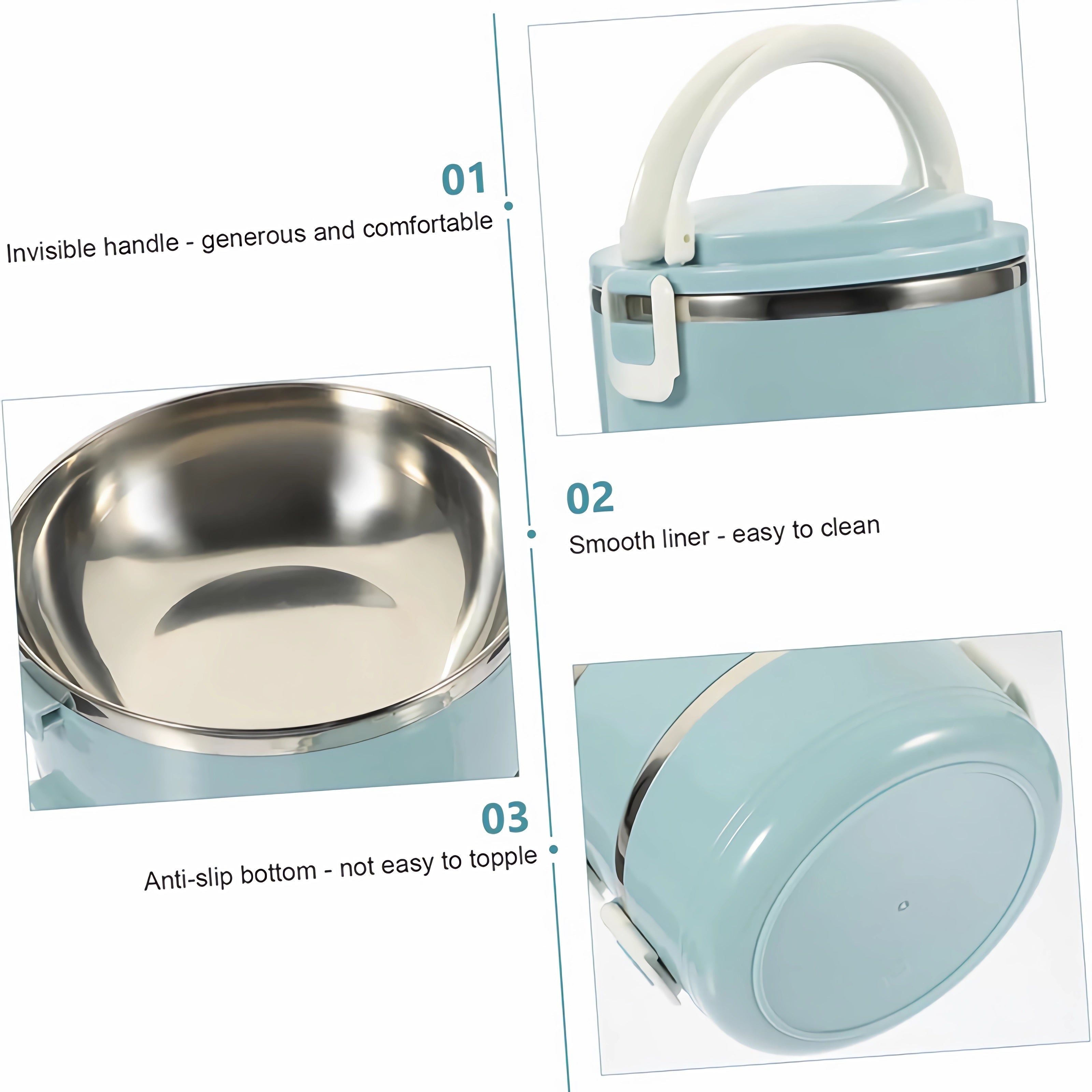 Stainless Steel Leakproof Insulated Lunch Box with 2-4 Tiers