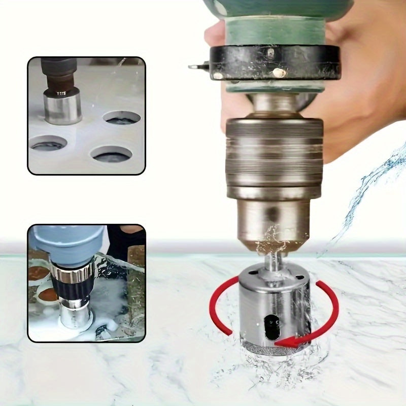 Set of 10 Diamond-Coated Drill Bits for Marble Glass Ceramic Porcelain