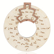 16cm Wooden Circle of Fifths Music Theory Tool for Beginners and Creators
