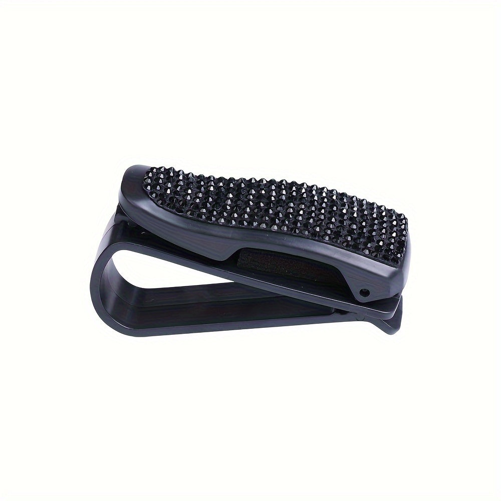 Unisex Rhinestone Sun Visor Glasses Holder Dazzling Multi-Color Jewelry Clip