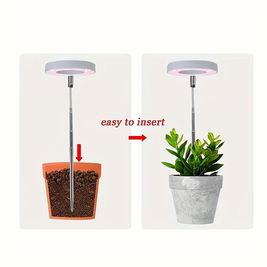 3pcs LED Grow Light Set with Auto Timer, Adjustable Height and Angle for Indoor Plants