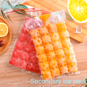 20 Pcs Plastic Self-Sealing Ice Cube Bags for Freezer, Passsion Fruit Design