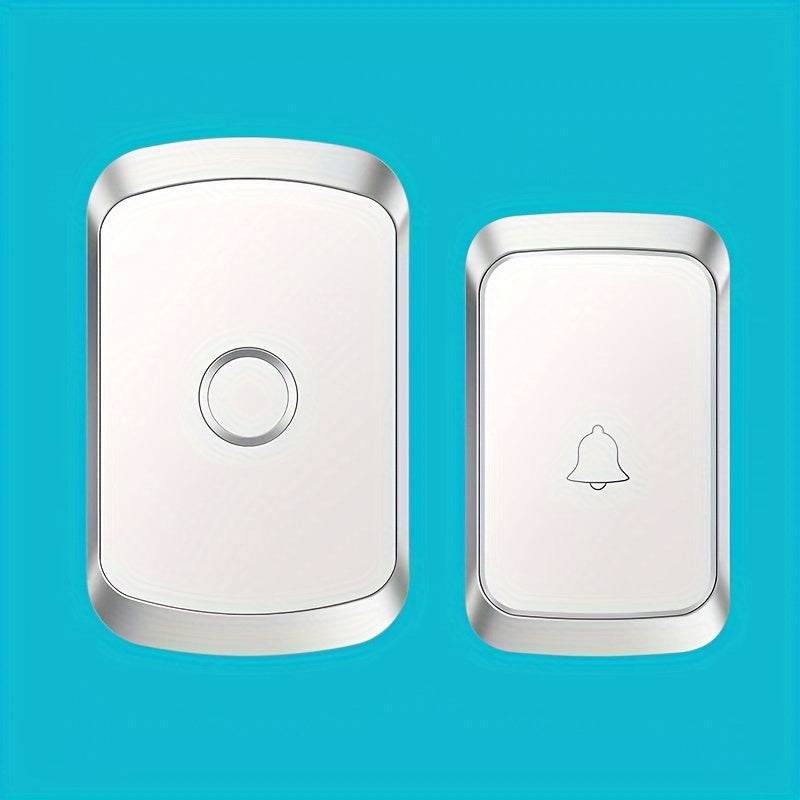 Wireless Doorbell Set with 60 Melodies LED Flashlight 300m Range EU Plug
