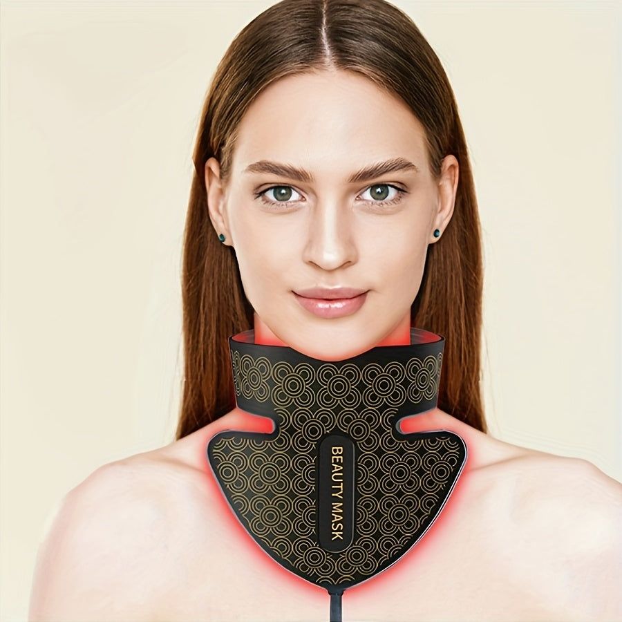 7 rangli o'zgaruvchan chiroqlarga ega LED bo'yin maskasi, USB orqali zaryadlanadigan, masofadan boshqarish, sozlanadigan tasma va maqsadli bo'yin dam olish uchun tuzilgan to'qimalar. Erkaklar va ayollar uchun ideal sovg'a, ko'p funksiyali bo'yin.