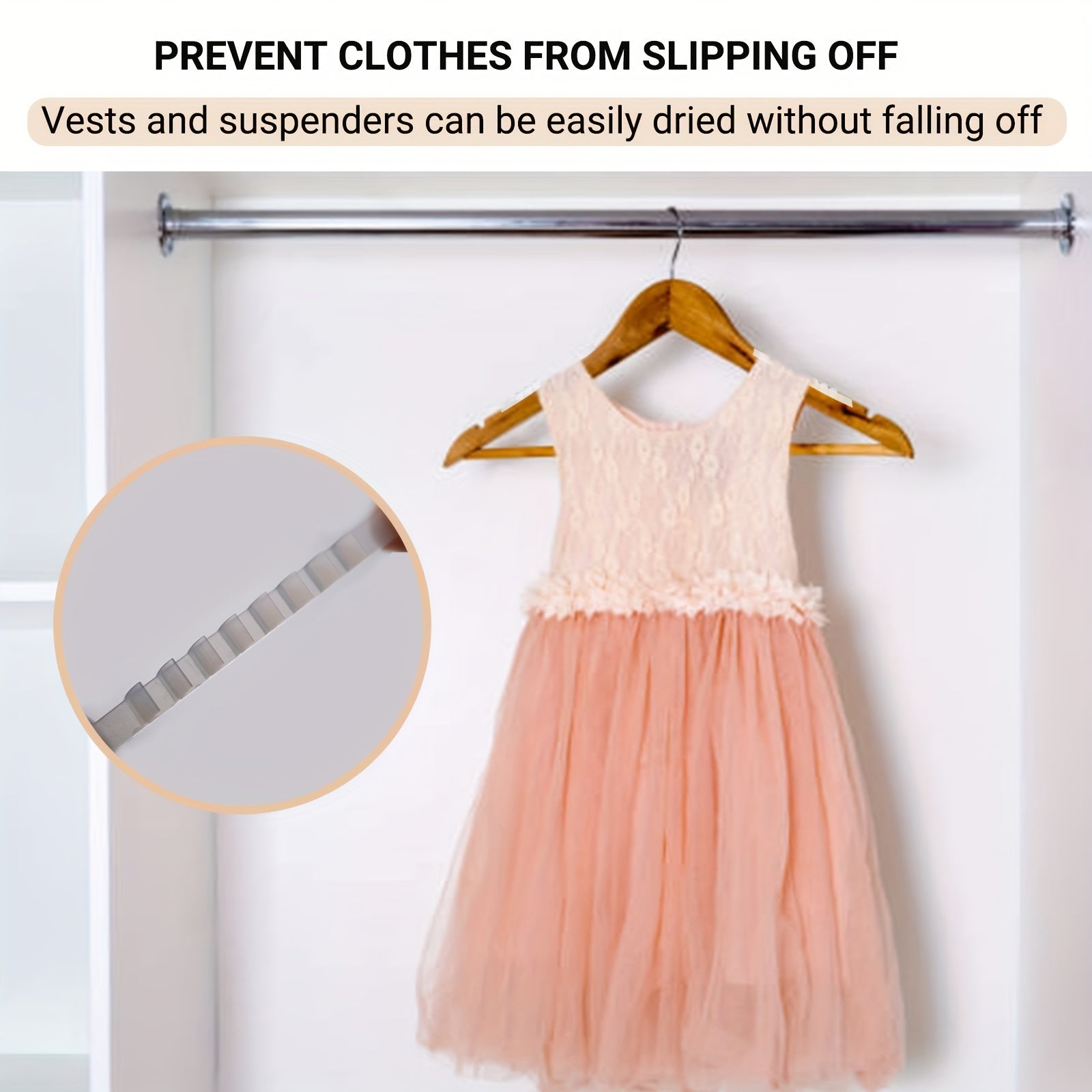 150 Pieces Non-Slip Rubber Hanger Grips with Adhesive Backing for Wooden and Plastic Hangers