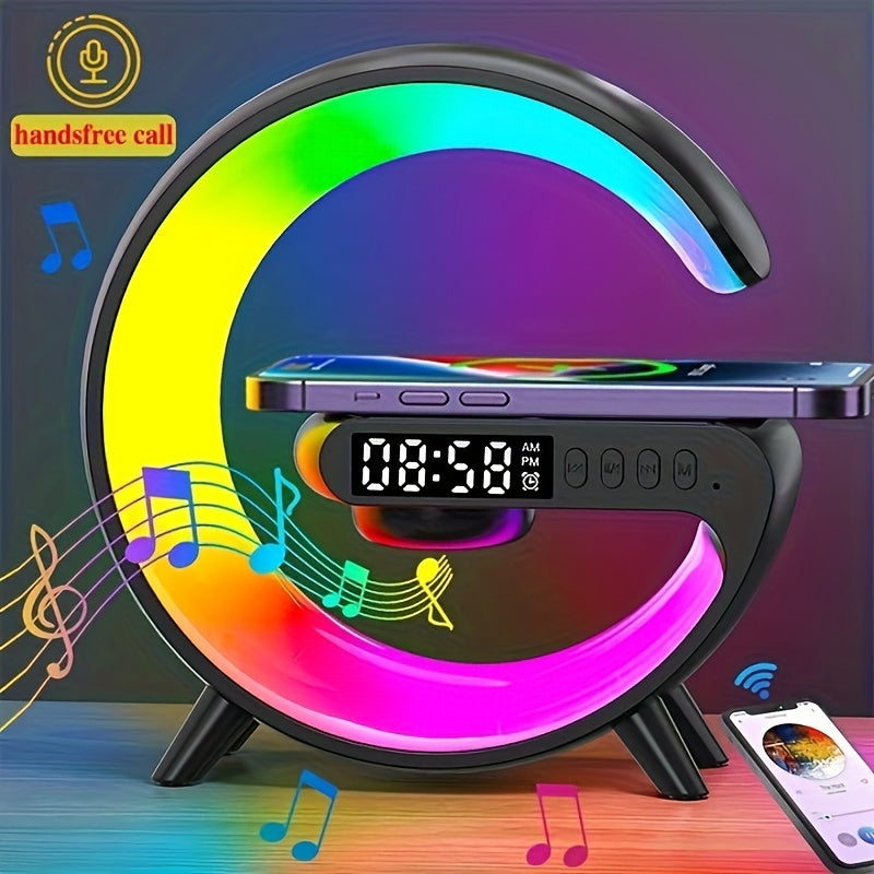Multifunctional Wireless Charging Station with Stand Speaker RGB Night Light Fast Charging