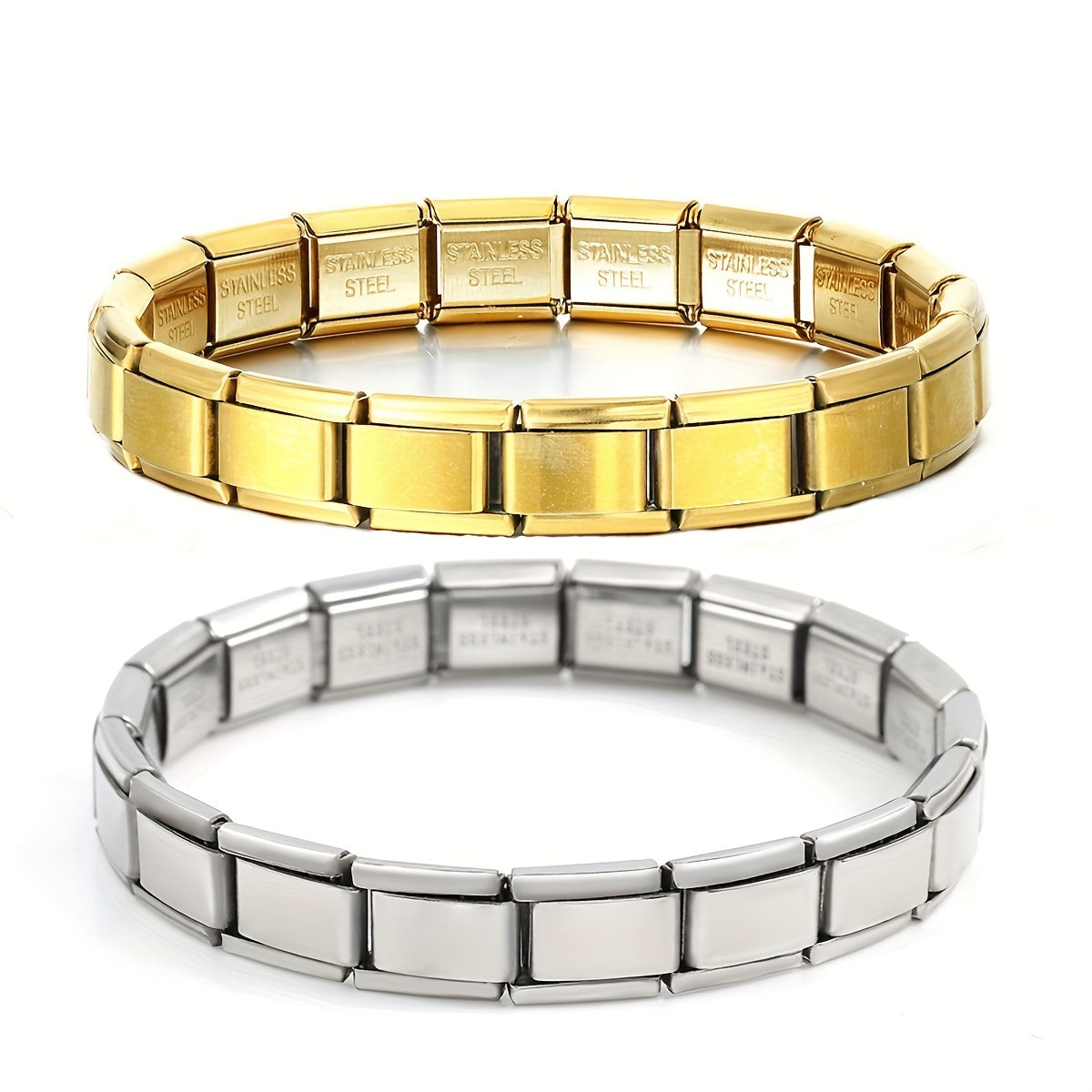 Stainless Steel Roman Numeral Bracelet Unisex Adjustable Cuff Jewelry