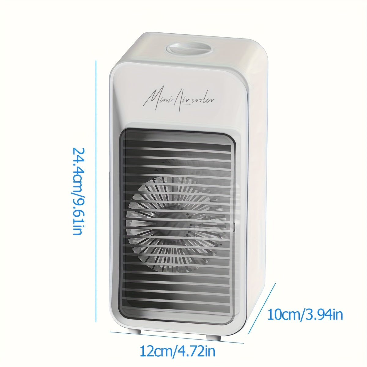 Portable Evaporative Air Cooler Fan with 4 Speeds Quiet Humidifier USB Battery Powered Rechargeable Lithium Adjustable Head for Home Office Camping