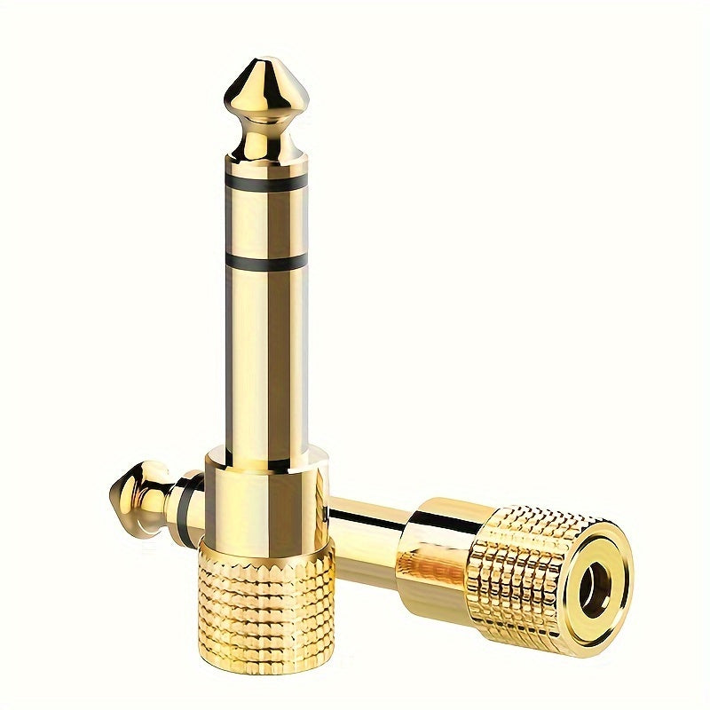 Audio Adapters 3.5mm to 6.35mm Male Female Gold-Plated for Guitars and Mixers